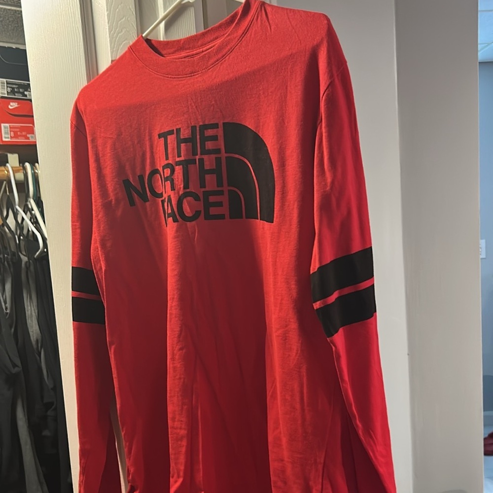 The North Face Men's Bold Red Long Sleeve Tee